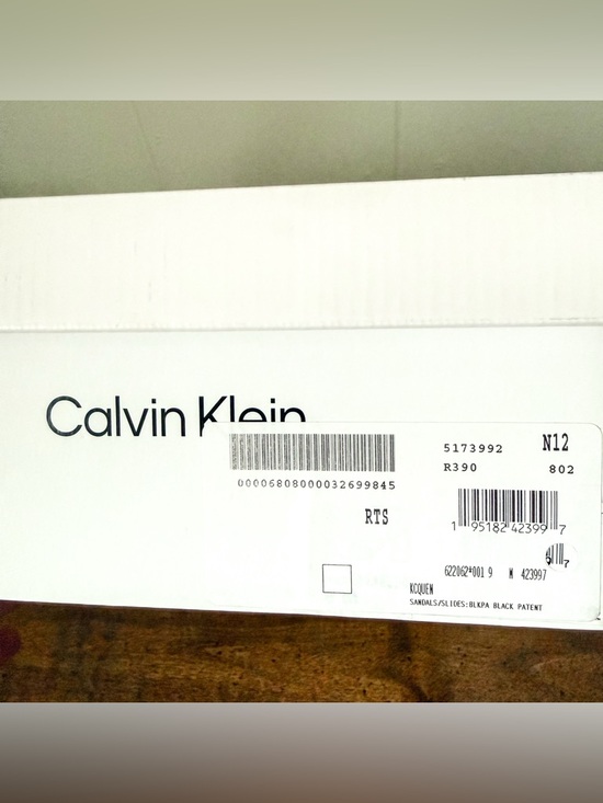 NWT Calvin Klein Quen Ankle Strap Block Heel Sandal - Picture 8 of 8